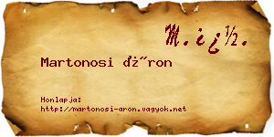 Martonosi Áron névjegykártya