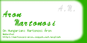 aron martonosi business card