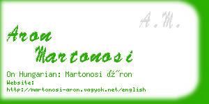 aron martonosi business card